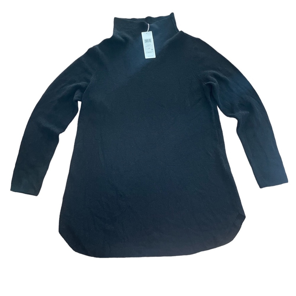 Eileen Fisher Womens Turtleneck Tunic Sweater NWT Color:Black size:Small
